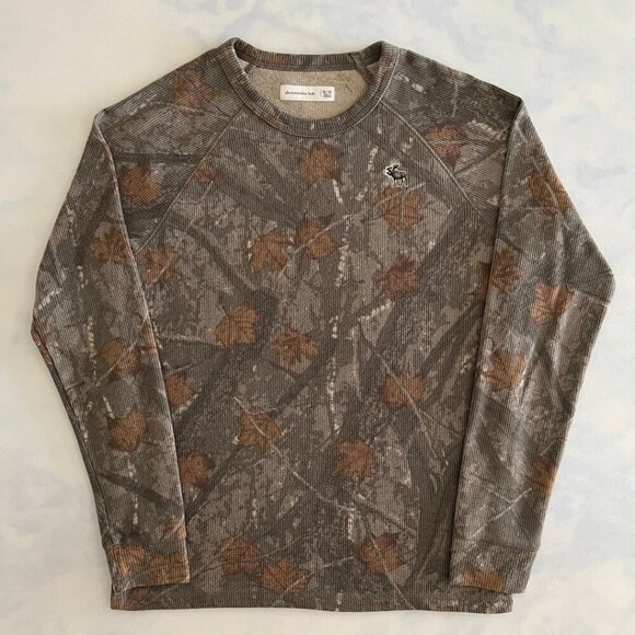 abercrombie kids Other - Abercrombie Kids 13/14 Camo Thermal Style Logo Long Sleeve Shirt